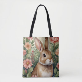 Blush Blooms e Bunny Drets Tote Bag