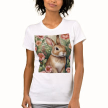 Blush Blooms e Bunny Sonha T-Shirt