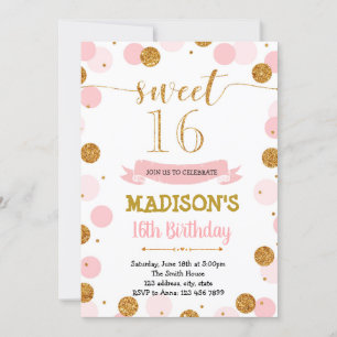 Blush confetti 16 anos de convite