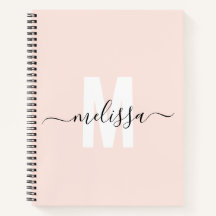 Blush de Caligrafia de Monograma Girly