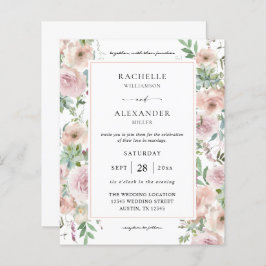 Blush de Orçamento Floral Rosa e Suculente Casamen