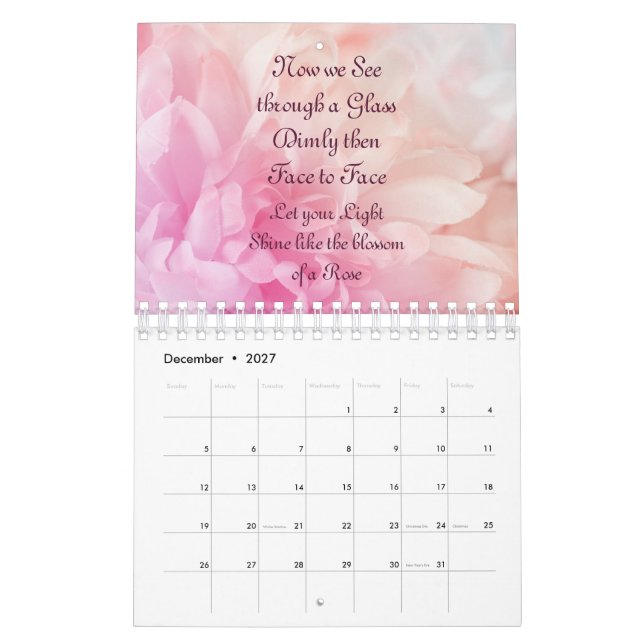 Blush do Calendário Floral Rosa 2023 (Dez 2027)