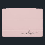 Blush Dusty Pink Modern Script Girly Monograma Nom<br><div class="desc">Mala de Laptop do Nome do Monograma Simples de Script Rosa Pidorento Esmagado. Isto faz o doce e perfeito aniversário de 16 anos,  casamento,  chá de panela,  aniversário,  chá de fraldas ou festa de solteira presente para alguém que ama luxo de luxo e estilos quíticos.</div>