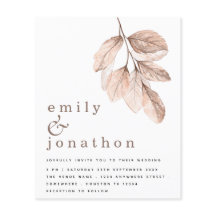 Blush Elegante De Orçamento Deixa Convite De Casam