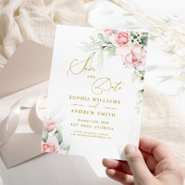 Blush & Eucalyptus Floral Salvar o convite de Data