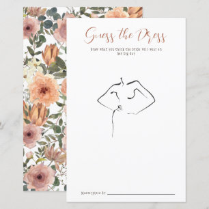 Blush Floral Adivinha O Jogo Do Chá de panela De V