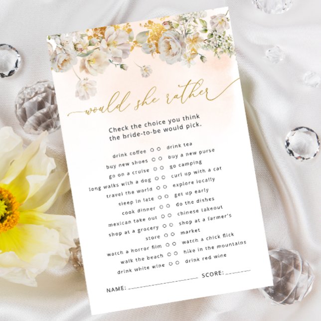 Blush Floral Chá de panela Game (Criador carregado)