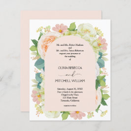 Blush Floral Cor-de-Rosa Escamuflado de Orçamento