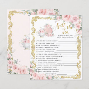 Blush Floral Derramar Jogo do Chá de panela Tea