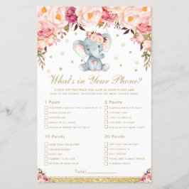 Blush Floral Elephant O que há no seu jogo telefôn