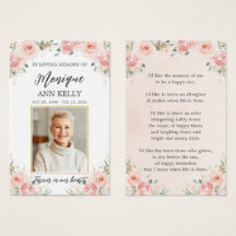 Blush Floral Foto Funeral
