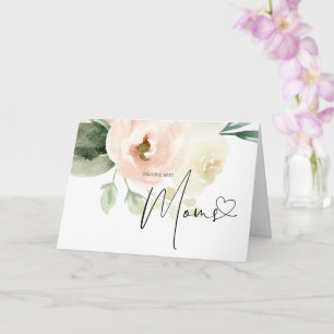 Blush Floral Gravidez Anúncio de Gravidez Bebê Rev