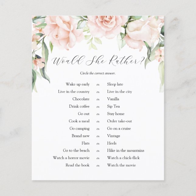 Blush Floral Greenery Ela Iria Preferencialmente J (Frente)