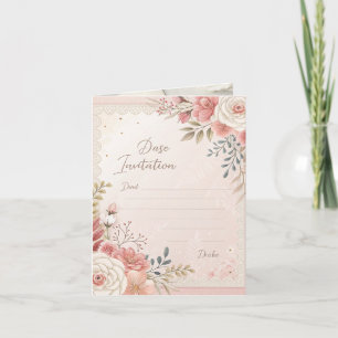 Blush Floral Lace Wedation Modelo
