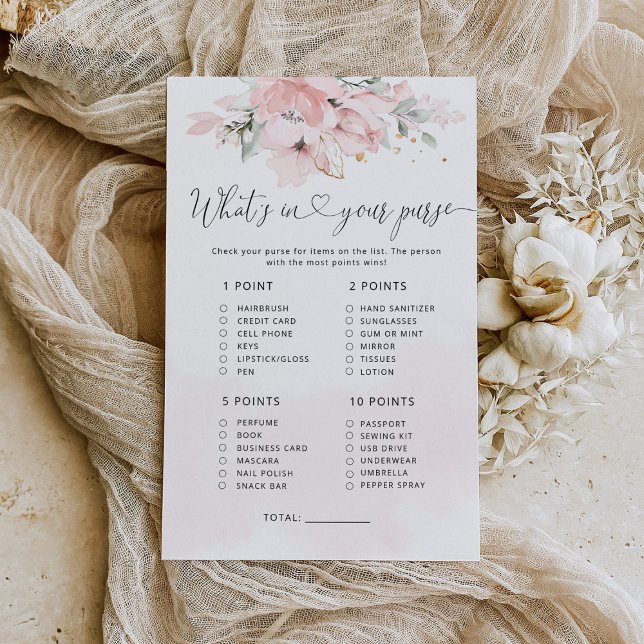 Blush floral o que há no seu jogo de bolsa (Criador carregado)