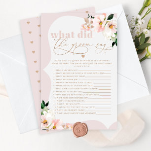 Blush floral O que o noivo disse jogo nojento?