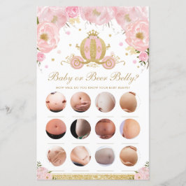 Blush Floral Princess Baby ou Beer Belly Game