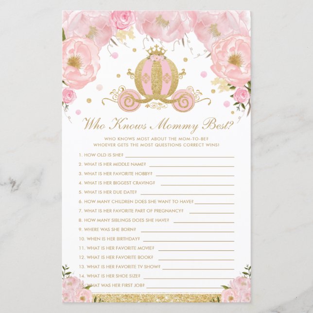 Blush Floral Princess Que Conhece O Melhor Jogo De (Frente)