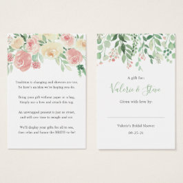 Blush Floral Sem Wrap Chá etiqueta de presente