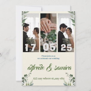 Blush Garden Romance: Convite para Casamento Elega