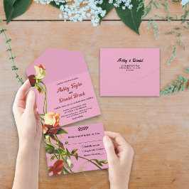 Blush Greenery Rosas Botânicos Queda Casamento Flo