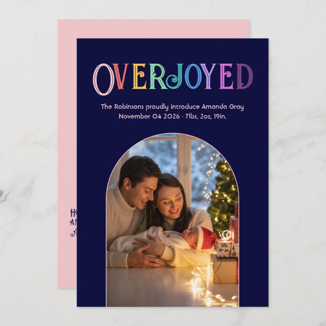 Blush Harmony Xmas Bebê Foto do Anúncio (Frente/Verso)