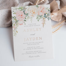Blush Ivory & Rosa Gold Foil Weding