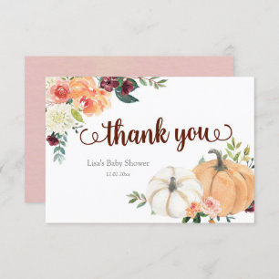 Blush Marsala - Cartões de agradecimentos de Abóbo