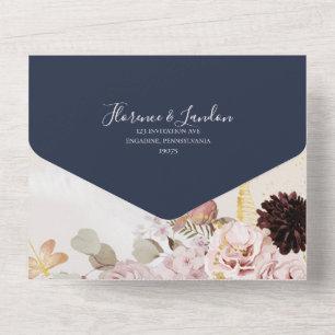 Blush Moderno   Marble Marinho Frame Seal E Enviar