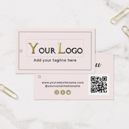 Blush Obrigado Logotipo Código QR Marca de travame