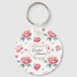 Blush Peony - Chaveiro de Nome Personalizado