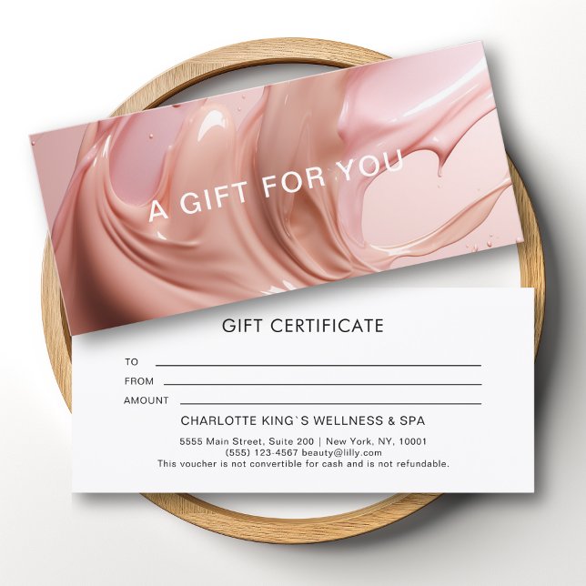 Blush Pink Beauty Salon Gift Certificate (Blush Pink Beauty Salon Gift Certificate)