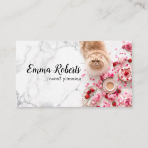 Blush Pink Bloquear Watercolor Cartão de visita