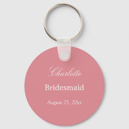 Blush Pink Bridesmaid Obrigado Chaveiro
