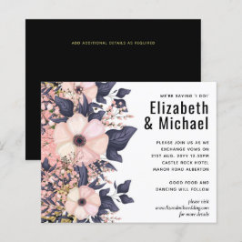 Blush Pink Dusty Azul Casamento Negro Floral Orçam