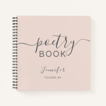 Blush Pink Grey Script Your Name Poetry