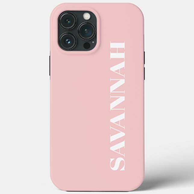 Blush Pink nome personalizado simples  (Verso)