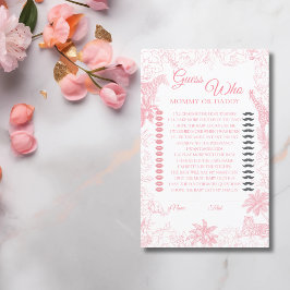 Blush Pink Safari Jungle Baby Shower Guess Who