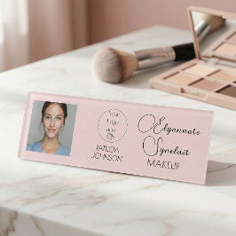 Blush Pink Script Logo Photo Makeup