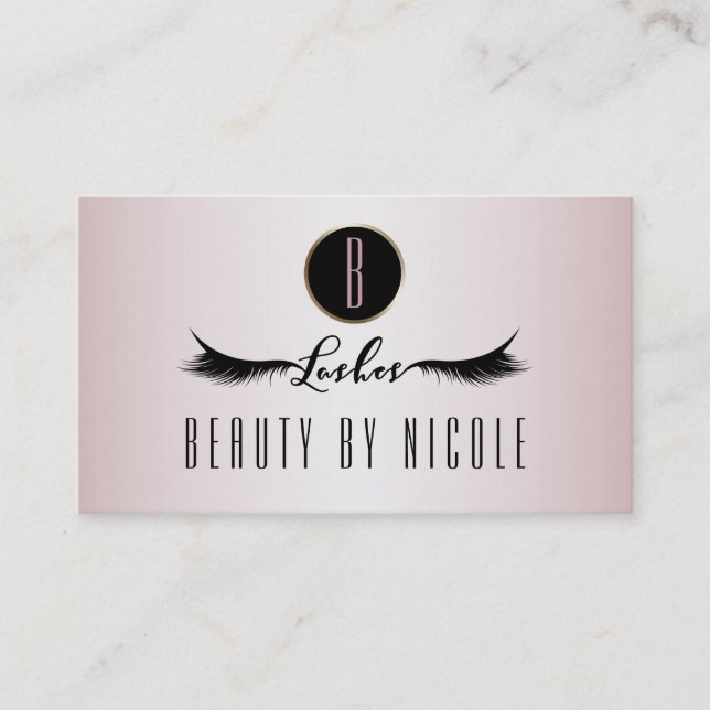 Blush Pink Shimmer Eyelashes Cartão de Fidelidade  (Frente)