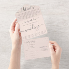 Blush Pink Sua Foto Simples Casamento Moderno