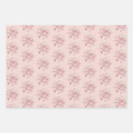Blush Pink White Snowflakes Christmas