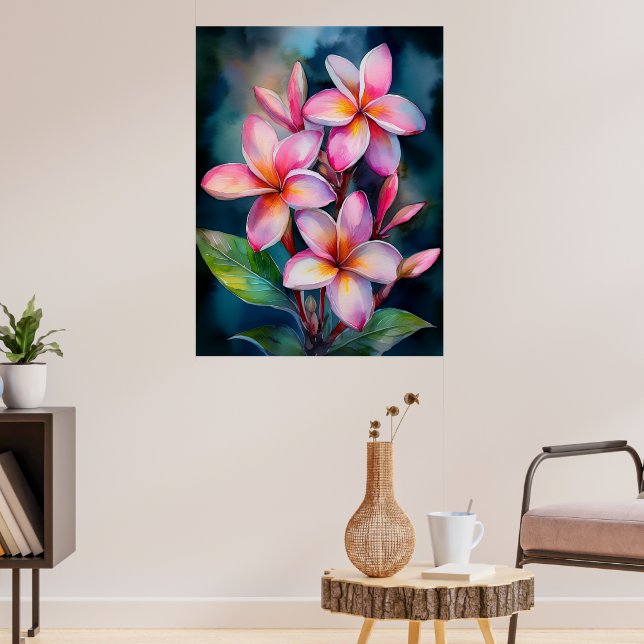 Blush Plumeria Poster (Sala de Estar 3)