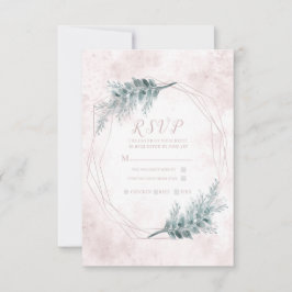 Blush Rosa Aquarela Geométrico Botânico RSVP