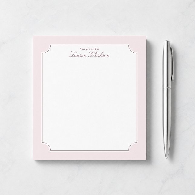 Blush Rosa De Cima Da Mesa Bloco De Notas (Criador carregado)
