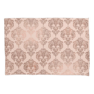 Blush Rosa Dourado Rosa Glam Moderno Damask
