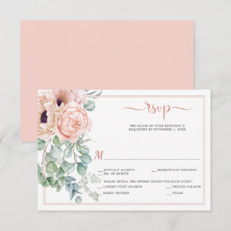 Blush Rosa Marfim Floral Aquarela RSVP