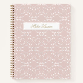 Blush Rose Vine Pattern Journal | Custom Name 