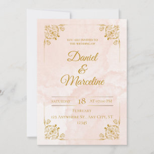 Blush Royale: Convite para Casamento de Um Caso Ou