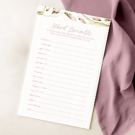 Blush Watercolor - Jogo de Palavra Floral